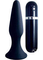 Load image into Gallery viewer, My First Silicone Surge Vibrating Butt Plug - Black
