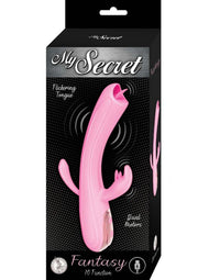 My Secret Fantasy Rechargeable Silicone Flickering Tongue Vibrator - Pink