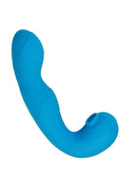 Load image into Gallery viewer, My Secret G-Spot Rechargeable Silicone Vibrator with Clitoral Stimulator - Blue

