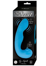 Load image into Gallery viewer, My Secret G-Spot Rechargeable Silicone Vibrator with Clitoral Stimulator - Blue
