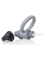 Load image into Gallery viewer, My Secret USB Rechargeable Vibrating Silicone Cock Ring Set For Him Waterproof - Grey
