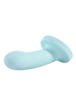 Load image into Gallery viewer, Myst Silicone Curved Dildo with Suction Cup - Blue - 5in