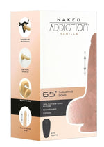 Load image into Gallery viewer, Naked Addiction Silicone Rechargeable Thrusting Dildo with Remote Control - Vanilla - 6.5in

