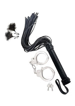 Load image into Gallery viewer, Nasstoys Bondage Whip,feather and Cuffs - Black