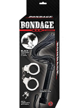 Load image into Gallery viewer, Nasstoys Bondage Whip,feather and Cuffs - Black