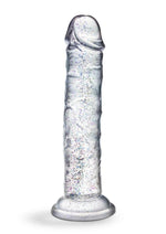 Load image into Gallery viewer, Naturally Yours Glamor Dildo 7in - Sparkling - Clear
