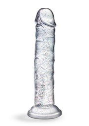 Naturally Yours Glamor Dildo 7in - Sparkling - Clear