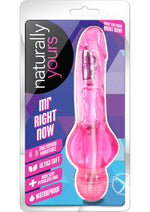 Load image into Gallery viewer, Naturally Yours Mr. Right Now Vibrating Dildo - Pink - 6.5in
