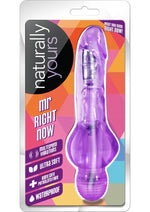 Load image into Gallery viewer, Naturally Yours Mr. Right Now Vibrating Dildo - Purple - 6.5in
