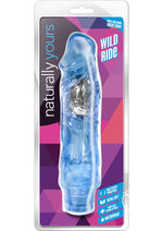 Load image into Gallery viewer, Naturally Yours Wild Ride Vibrating Dildo - Blue - 9in
