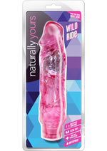 Load image into Gallery viewer, Naturally Yours Wild Ride Vibrating Dildo - Pink - 9in
