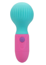 Load image into Gallery viewer, Naughty Bits to The Max Vibrating Rechargeable Silicone Wand - Blue/Pink