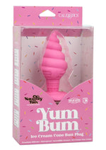 Load image into Gallery viewer, Naughty Bits Yum Bum Ice Cream Cone Silicone Butt Plug - Pink