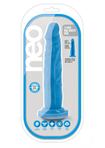 Load image into Gallery viewer, Neo Dual Density Dildo - Blue/Neon Blue - 7.5in
