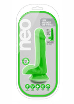 Load image into Gallery viewer, Neo Dual Density Dildo with Balls - Green/Neon Green - 6in
