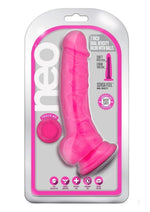 Load image into Gallery viewer, Neo Dual Density Dildo with Balls - Neon Pink/Pink - 7.5in
