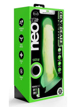 Load image into Gallery viewer, Neo Elite Glow In The Dark Dildo with Balls - Glow In The Dark/Green - 7.5in
