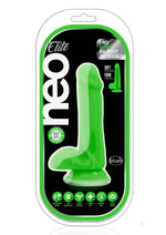 Load image into Gallery viewer, Neo Elite Silicone Dual Density Dildo with Balls - Green/Neon Green - 6in
