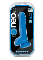 Load image into Gallery viewer, Neo Elite Silicone Dual Density Dildo with Balls - Blue - 9in
