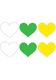 Neon Heart - Green/White/Yellow - 3pk