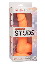 Load image into Gallery viewer, Neon Silicone Studs Dildo - Orange - 6in