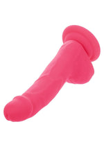 Load image into Gallery viewer, Neon Silicone Studs Dildo - Pink - 6in