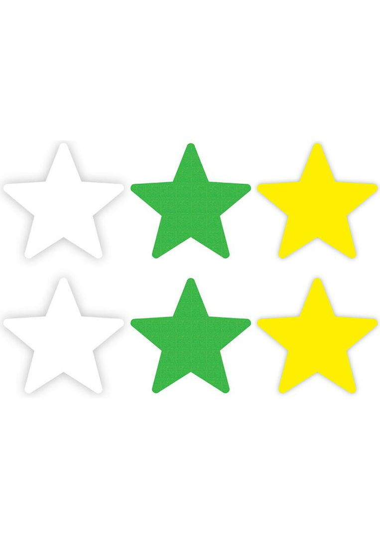 Neon Star - Green/White/Yellow - 3pk