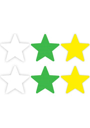 Neon Star - Green/White/Yellow - 3pk