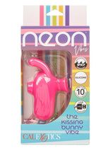 Load image into Gallery viewer, Neon Vibes Kissing Bunny Rechargeable Silicone Vibrator - Pink