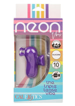 Load image into Gallery viewer, Neon Vibes The Triple Tease Rechargeable Silicone Vibrator - Purple