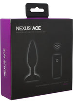 Load image into Gallery viewer, Nexus Ace Rechargeable Silicone Vibrating Butt Plug with Remote Control - Black - Small