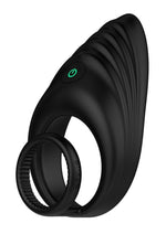 Load image into Gallery viewer, Nexus Enhance Rechargeable Silicone Vibrating Cock and Ball Ring - Black

