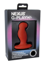 Load image into Gallery viewer, Nexus G-Play+L Rechargeable Silicone G-Spot and P-Spot Vibrator - Red - Large
