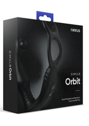 Nexus Simul8 Orbit Edition Rechargeable Silicone Vibrating Dual Motor Anal Cock and Ball Massager - Black