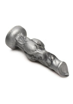 Load image into Gallery viewer, Night Prowler Silicone Dildo - Black/Silver - Medium