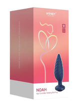 Load image into Gallery viewer, Noah App Controlled Rechargeable Silicone Rotating Butt Plug - Black/Blue