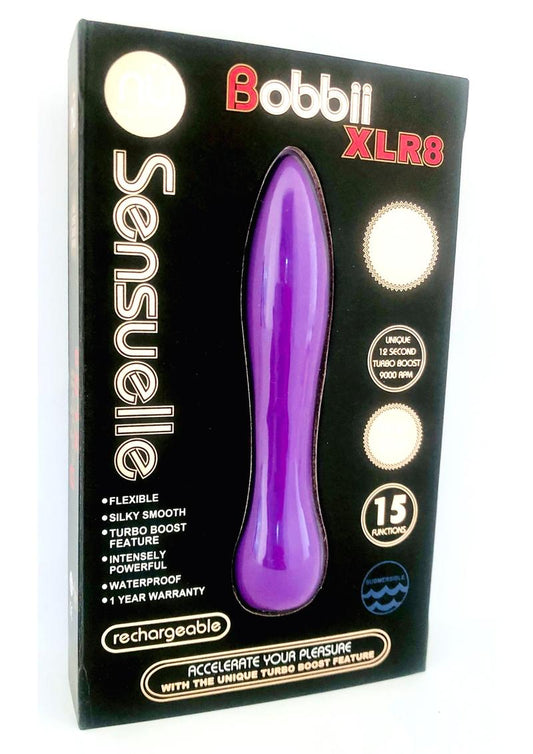 Nu Sensuelle Bobbii Xlr8 Rechargeable Silicone Vibrator - Purple/Ultra Violet