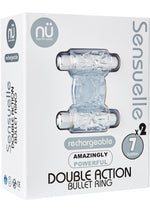 Load image into Gallery viewer, Nu Sensuelle Double Action Bullet Ring Rechargeable Vibrating Cock Ring - Clear
