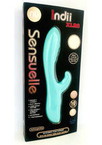 Load image into Gallery viewer, Nu Sensuelle Indii Xlr8 Rechargeable Silicone G-Spot Rabbit Vibrator - Blue/Electric Blue