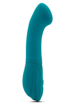 Load image into Gallery viewer, Nu Sensuelle Luna Velvet Touch with Turbo Rechargeable Silicone Vibrator - Green/Rose Gold
