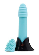Load image into Gallery viewer, Nu Sensuelle Point Plus Rechargeable Silicone Bullet - Blue/Tiffany Blue
