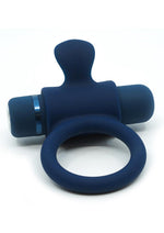 Load image into Gallery viewer, Nu Sensuelle Silicone Bullet Ring Rechargeable Vibrating Cock Ring - Blue/Navy Blue
