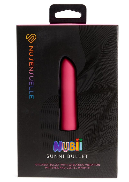 Nu Sensuelle Sunni Nubii Rechargeable Silicone Heating Bullet - Pink