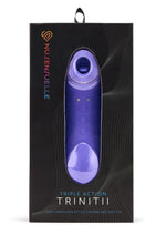 Load image into Gallery viewer, Nu Sensuelle Trinitii Triple Action Rechargeable Silicone Vibrator - Purple/Ultra Violet