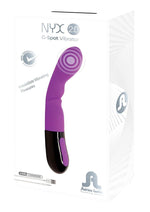 Load image into Gallery viewer, Nyx 2.0 Rechargeable Silicone G-Spot Dildo - Black/Purple