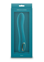 Load image into Gallery viewer, Obsessions Zeus Rechargeable Silicone Vibrator - Teal
