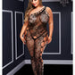 Off The Shoulder Bodystocking - Black - Queen