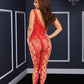 Off The Shoulder Bodystocking - Red - One Size