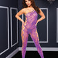 Off The Shoulder Bodystocking - Purple - One Size