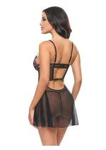 Load image into Gallery viewer, Oh LA LA Cheri Adela Babydoll - Black - Large
